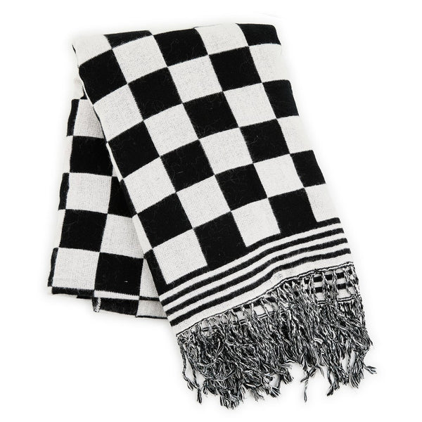 Black & White Check Throw